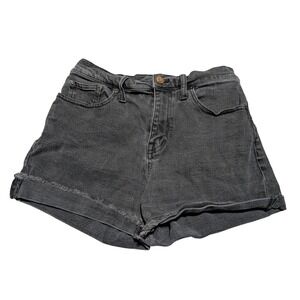 Madewell High Rise Denim Shorts Black Frayed Hem C2732 Womens Size 27